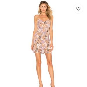 For Love and Lemons Posy Embroidery Mini Dress